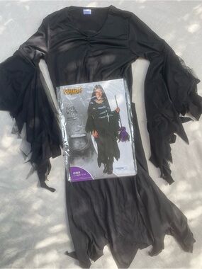 Spirit Black Dark Witch Costume Dress for Kids